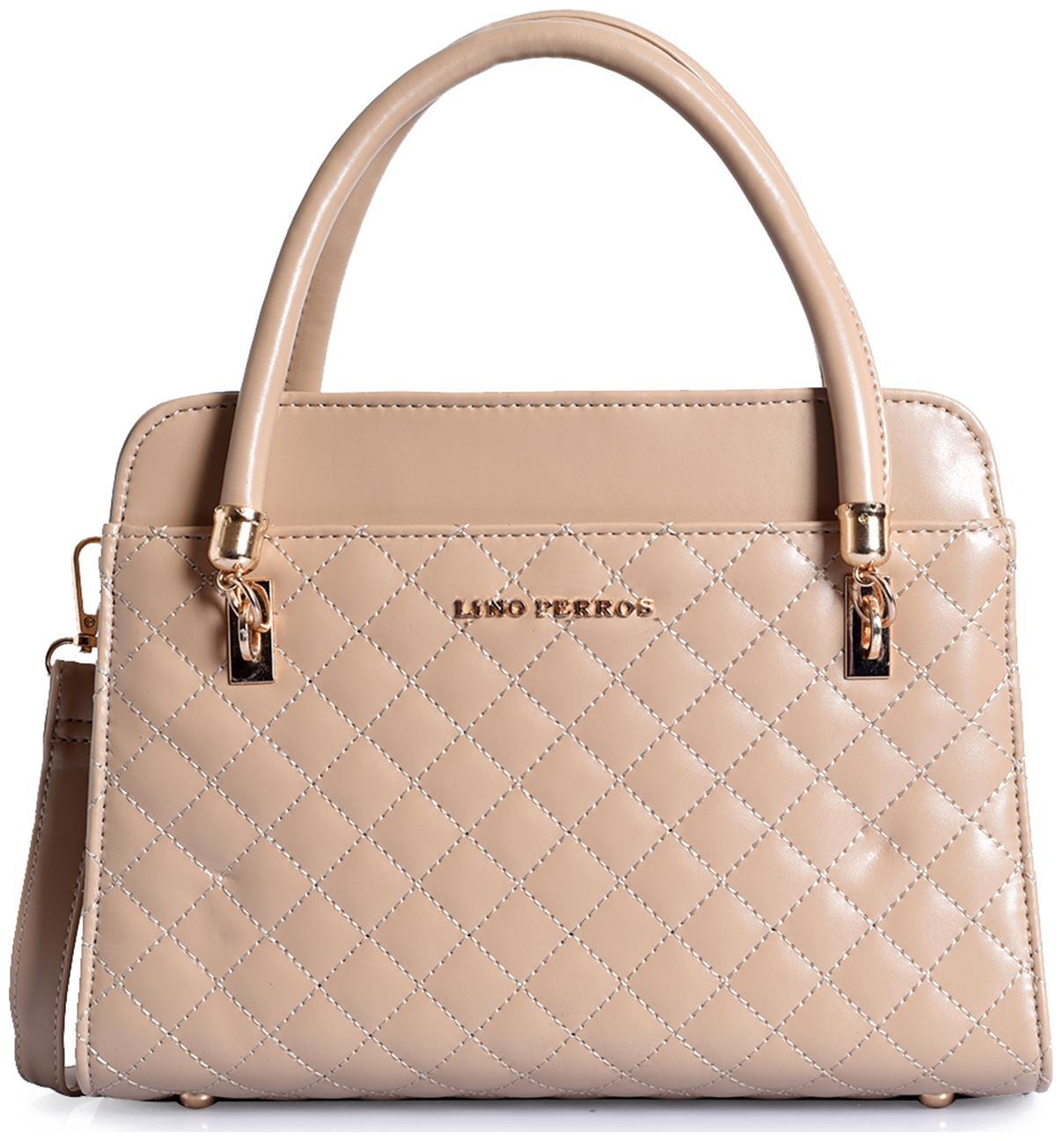 

Lino Perros Faux Leather Women Handheld bag - Beige