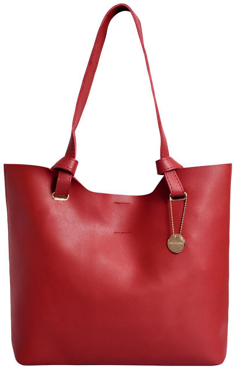 

Lino Perros Faux Leather Women Handheld bag - Red