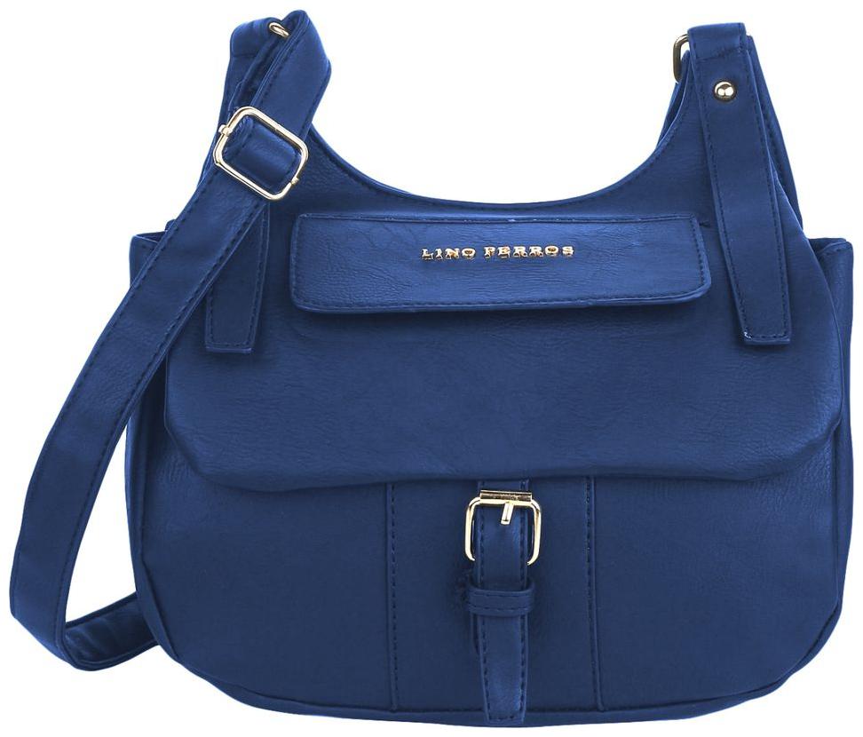 

Lino Perros Blue Leatherite Sling Bag