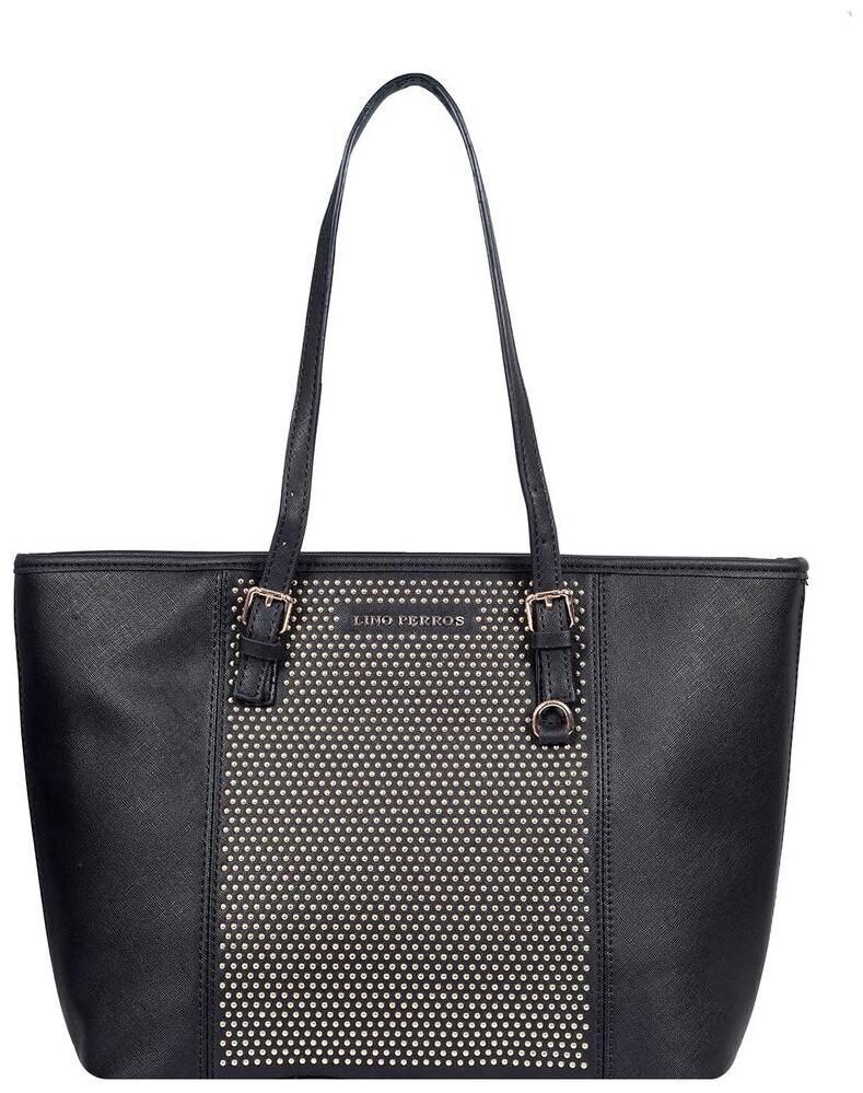 

Lino Perros Faux Leather Women Handheld bag - Black