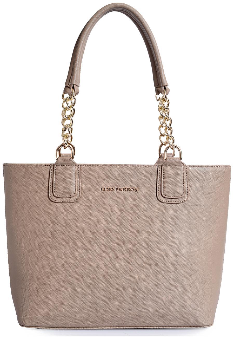 

Lino Perros Faux Leather Women Handheld bag - Beige