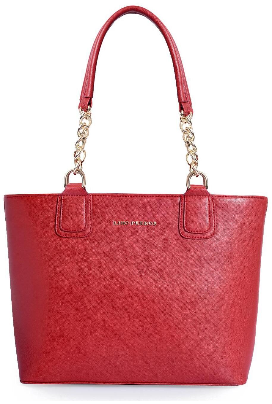 

Lino Perros Women Solid Faux Leather - Tote Bag Red