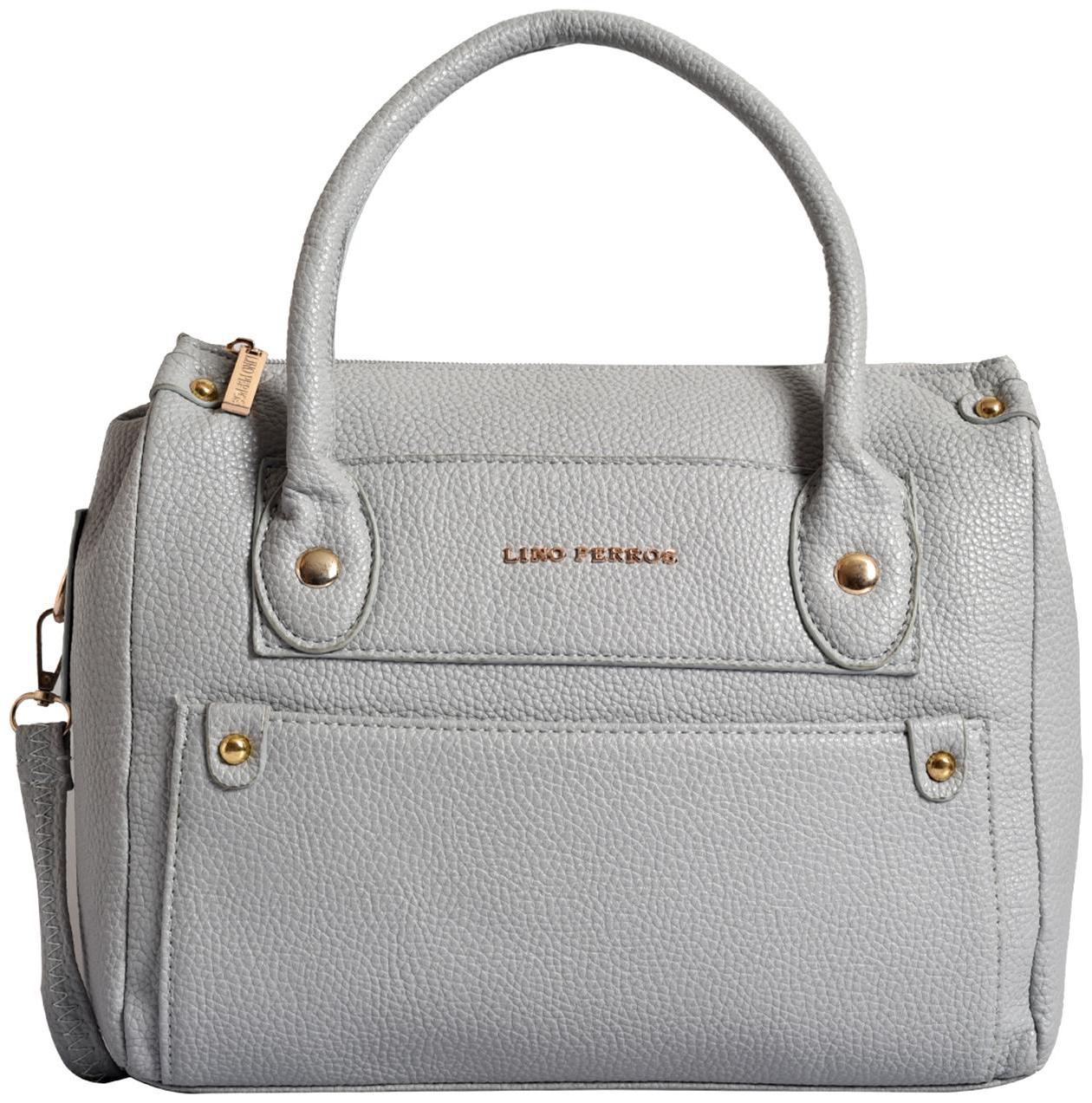

Lino Perros Faux Leather Women Handheld bag - Grey