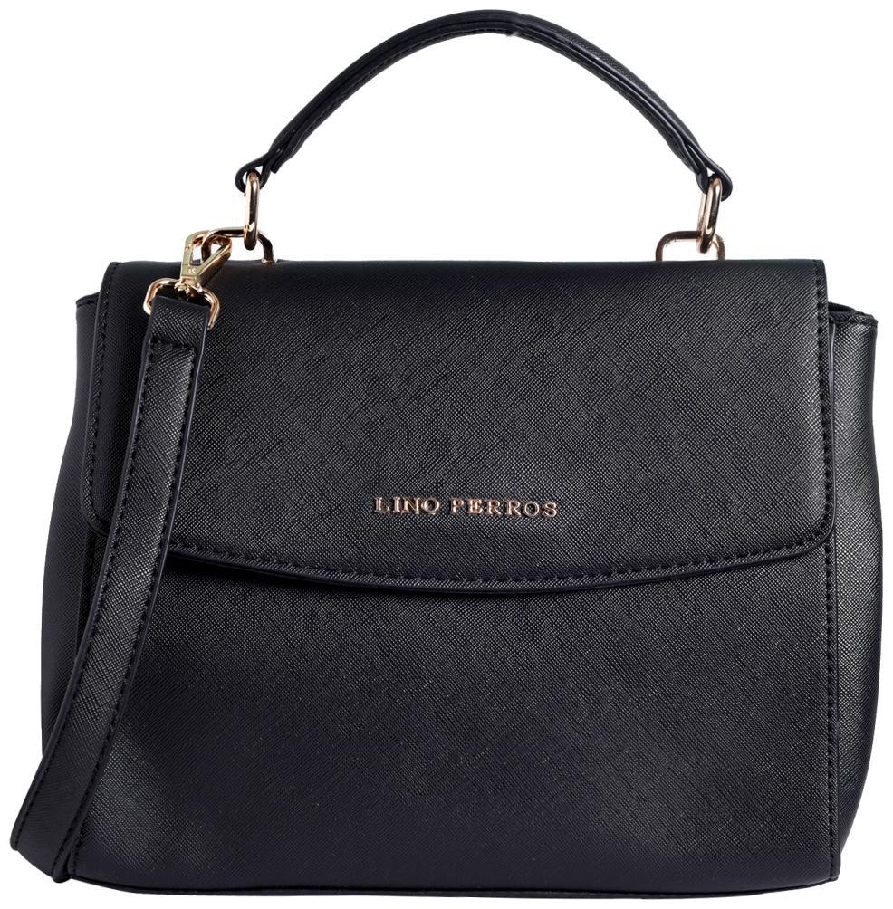 

Lino Perros Faux Leather Women Handheld bag - Black