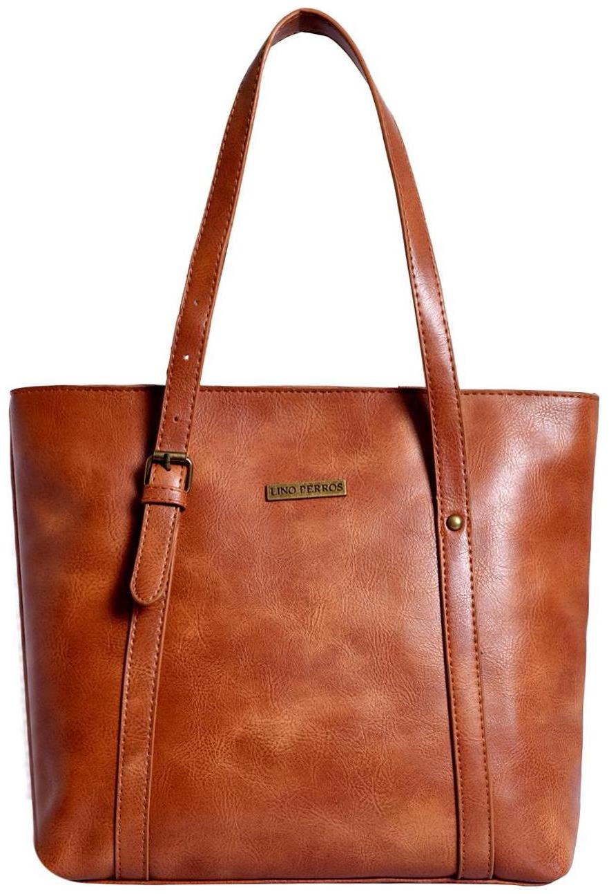 

Lino Perros Faux Leather Women Handheld bag - Brown