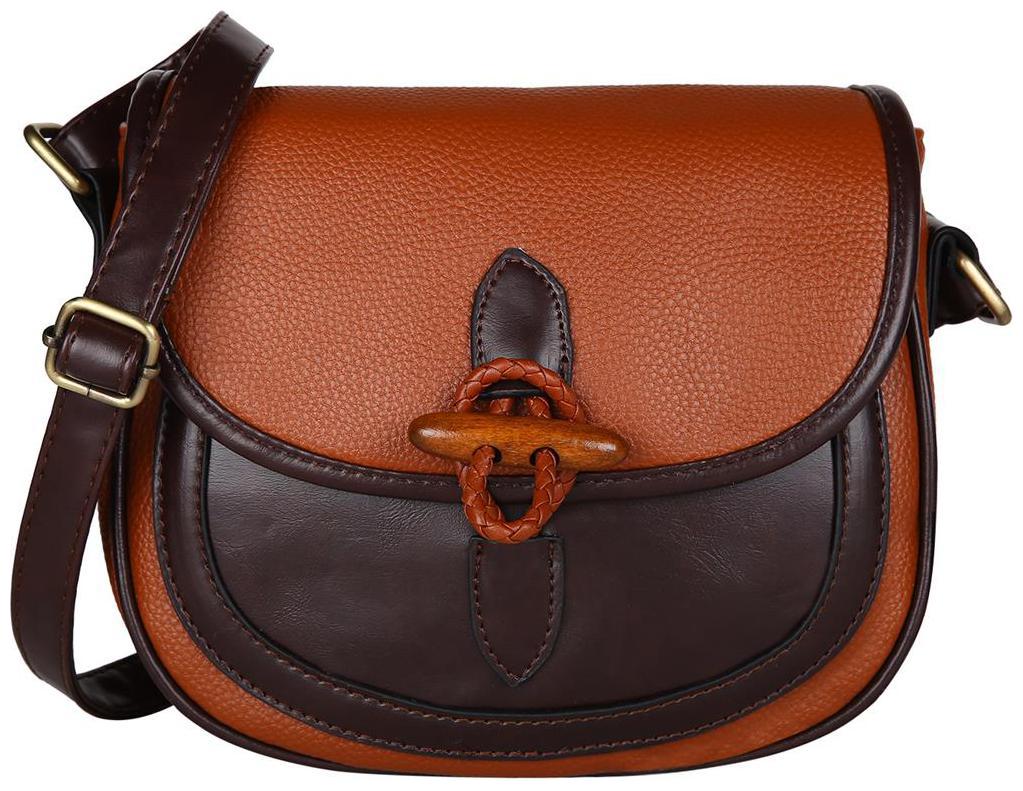 

Lino Perros Women Textured Faux Leather - Sling bag Grey
