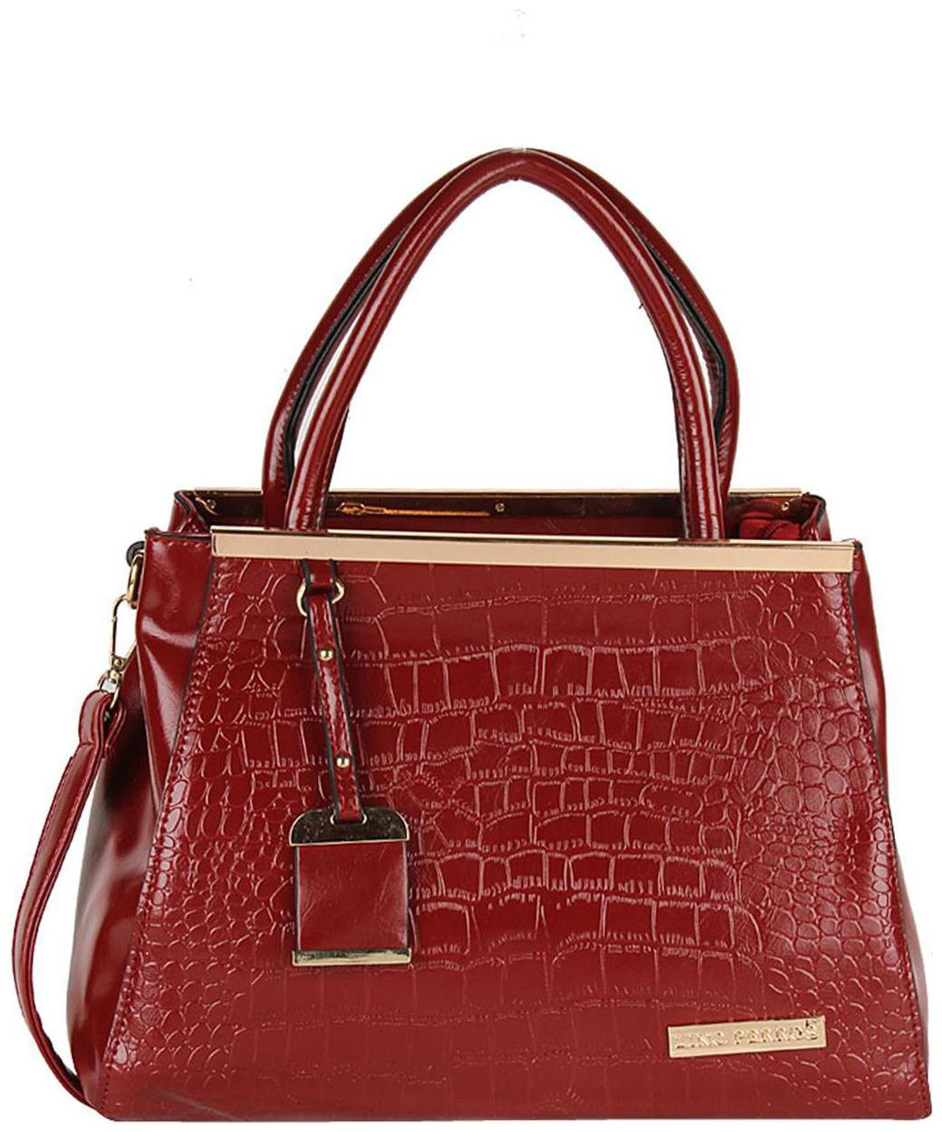 

Lino Perros Faux Leather Women Handheld bag - Red