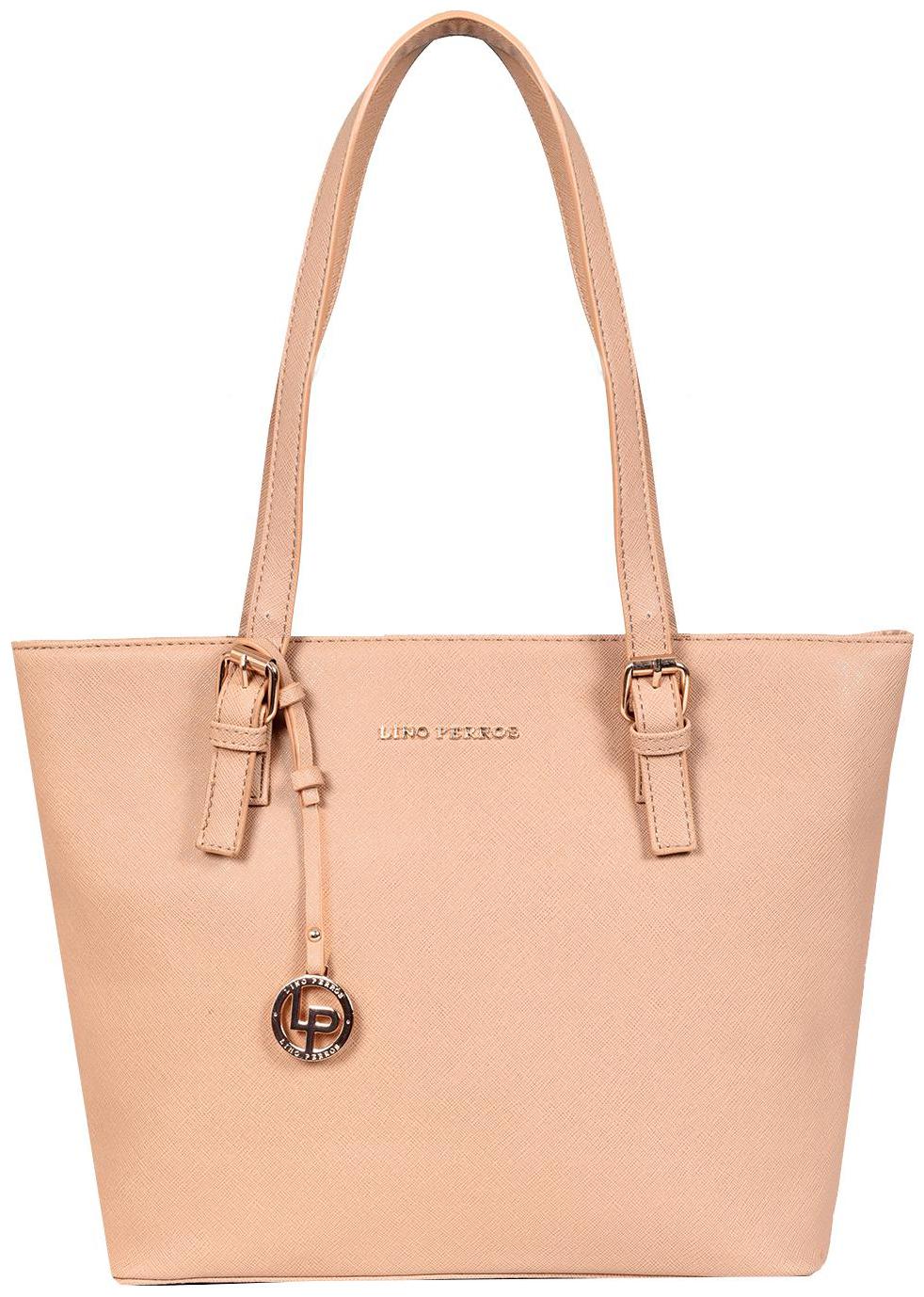 

Lino Perros Faux Leather Women Shoulder bag - Beige