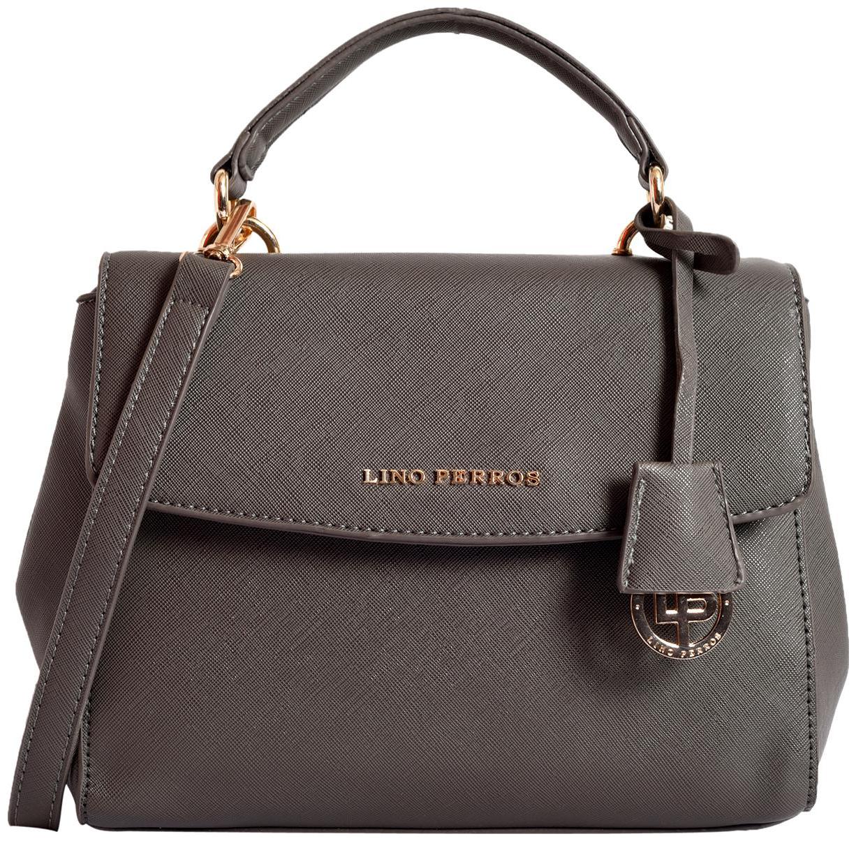 

Lino Perros Faux Leather Women Handheld bag - Grey