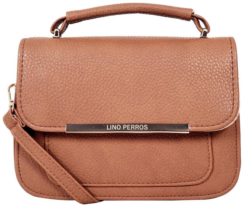 

Lino Perros Women Solid Faux Leather - Sling bag Pink