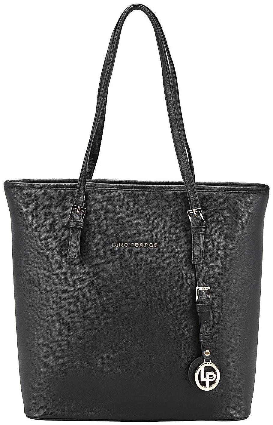 

Lino Perros Faux Leather Women Shoulder bag - Black