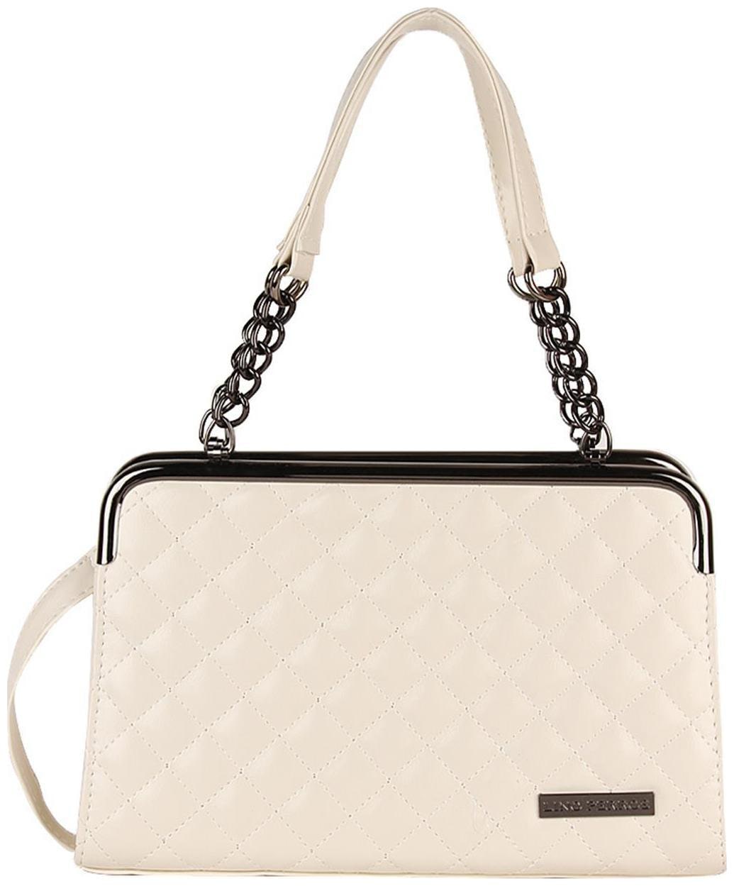 

Lino Perros Faux Leather Women Handheld bag - White