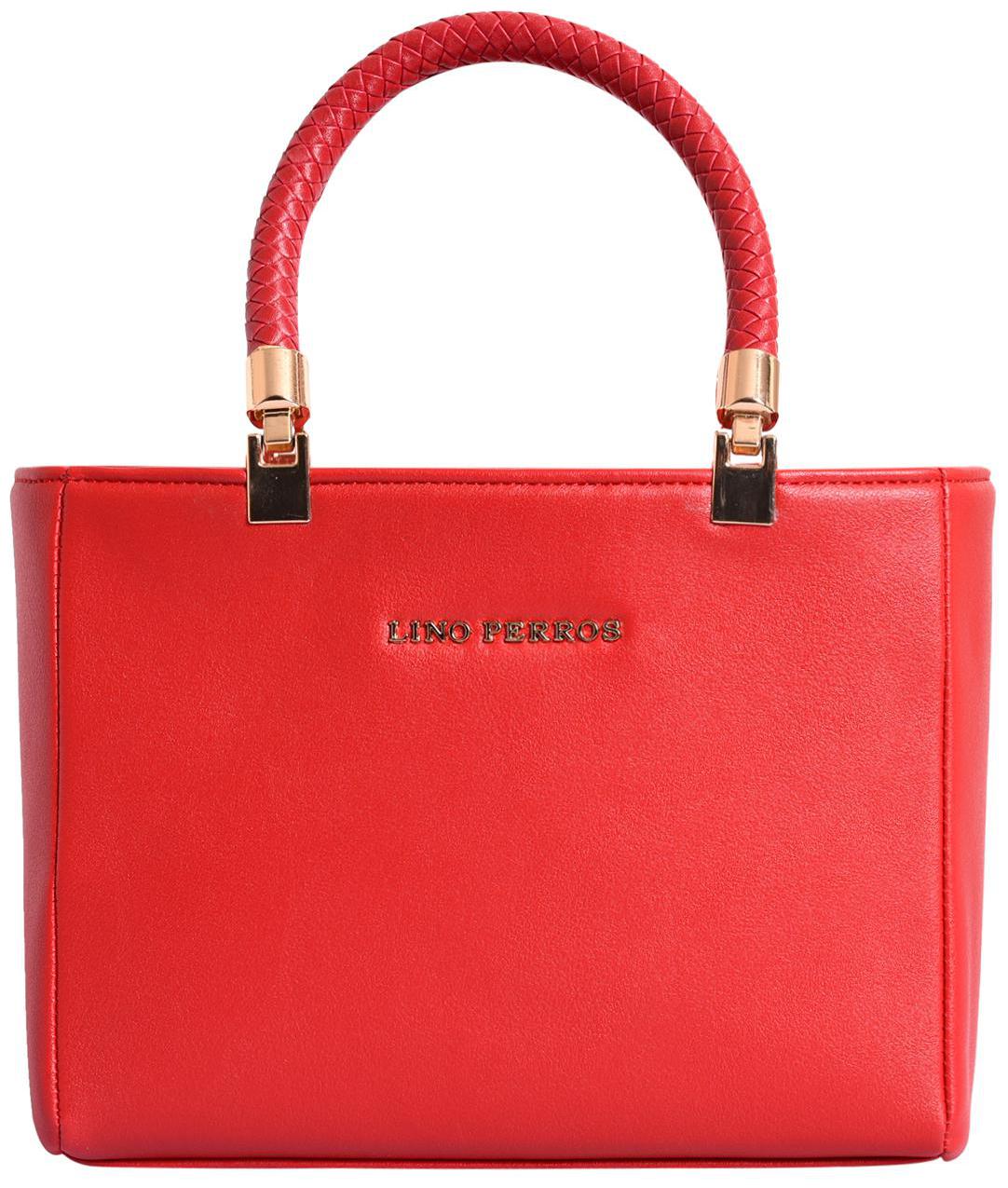

Lino Perros Faux Leather Women Handheld bag - Red