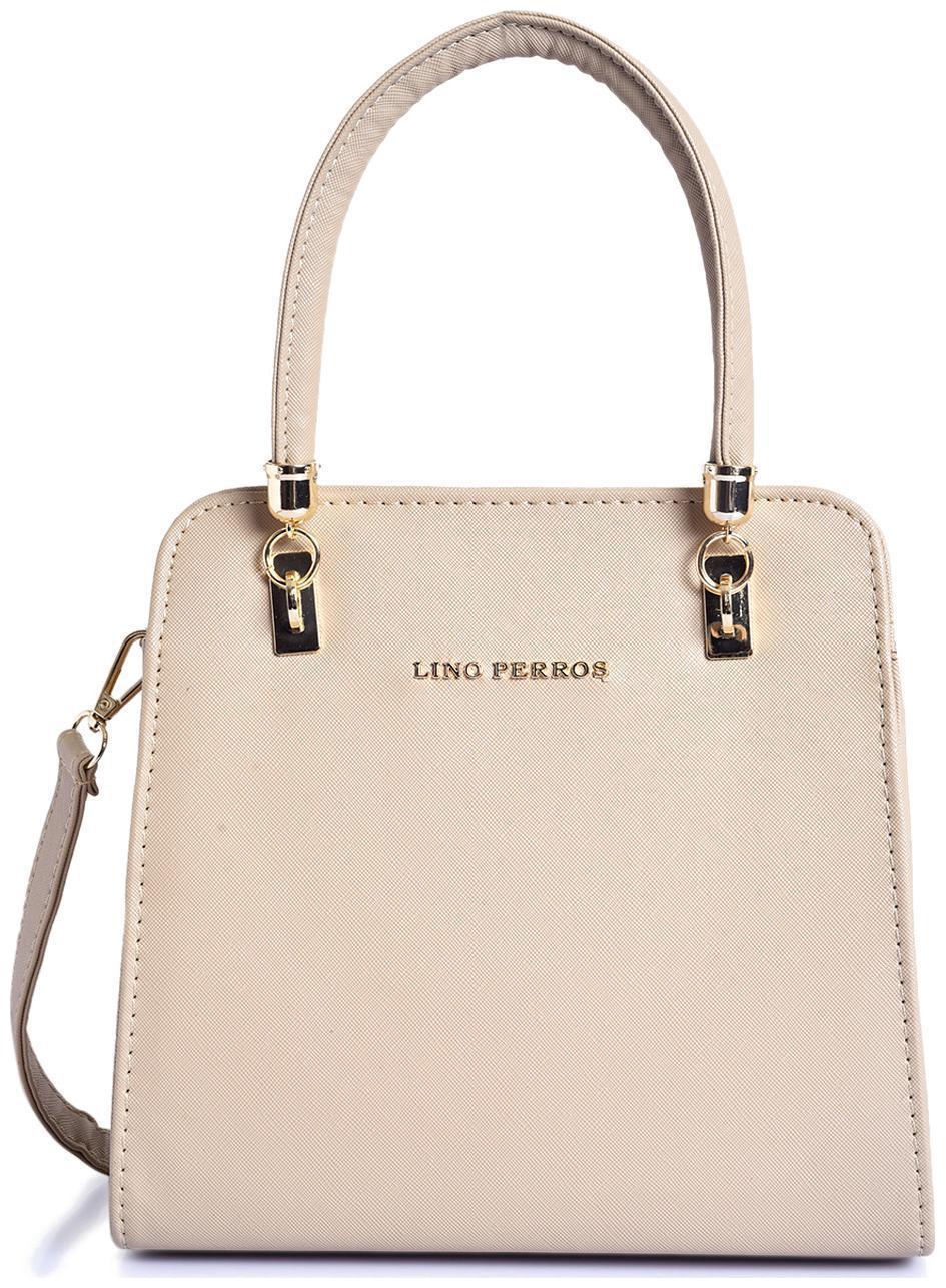 

Lino Perros Faux Leather Women Handheld bag - Beige
