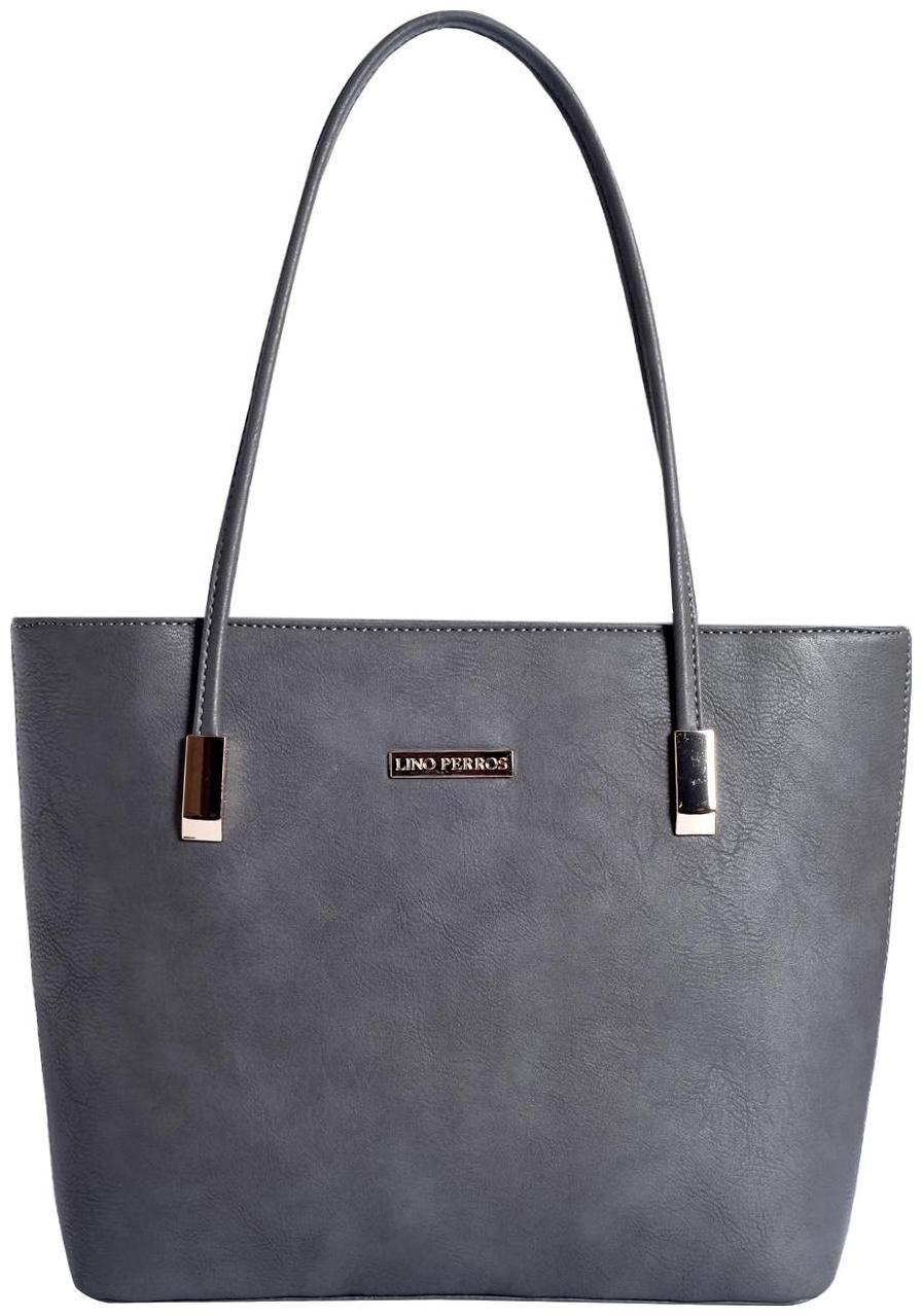 

Lino Perros Women Faux Leather Handheld Bag - Grey