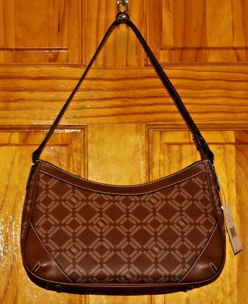 

LIZ CO BROWN POLYVINYL PURSE