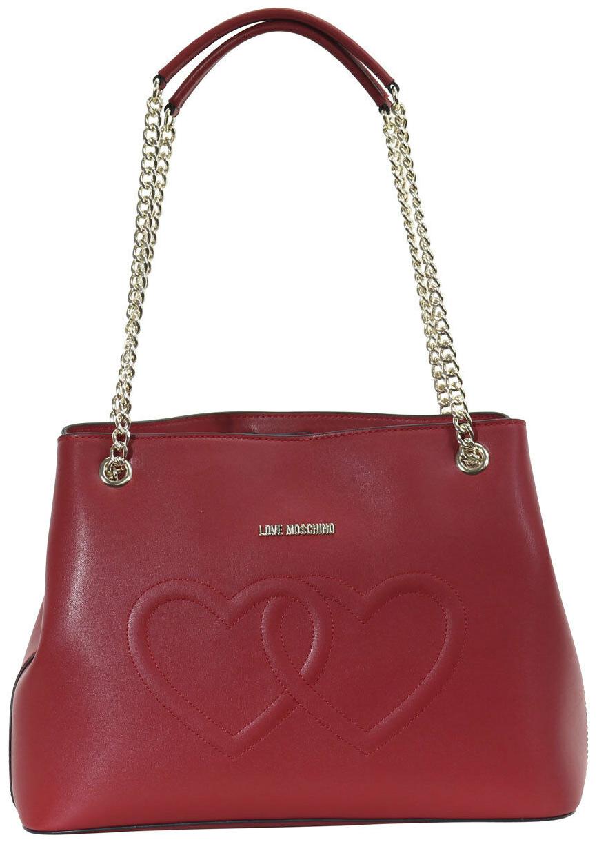 

Love Moschino Women s Embroidered Hearts Satchel Handbag