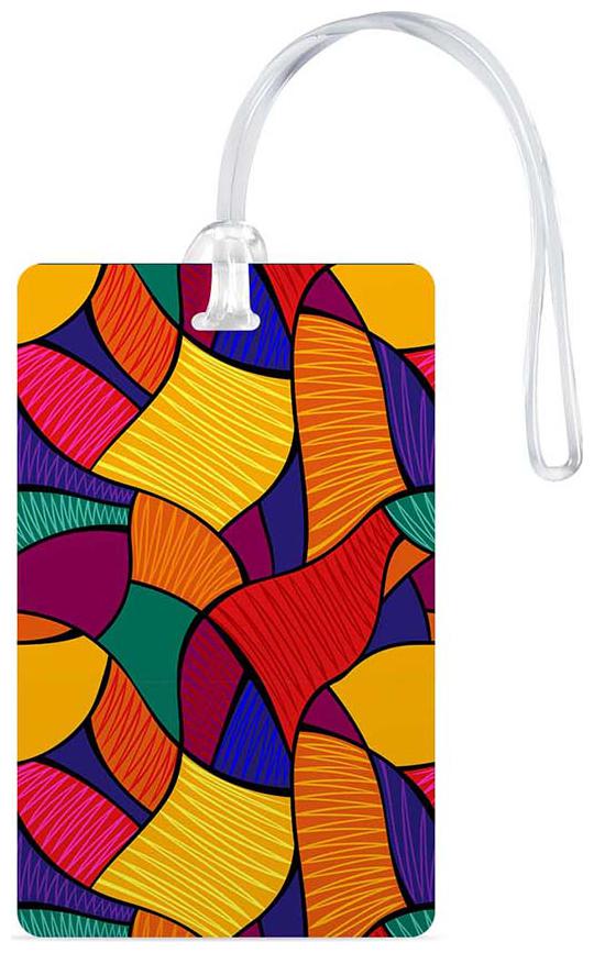 

Luggage Tags- Printed Multicolor High Quality Gloss Finish PVC Travel Bag Tag with Silicon Strap- Ideal For Gift-100yellow