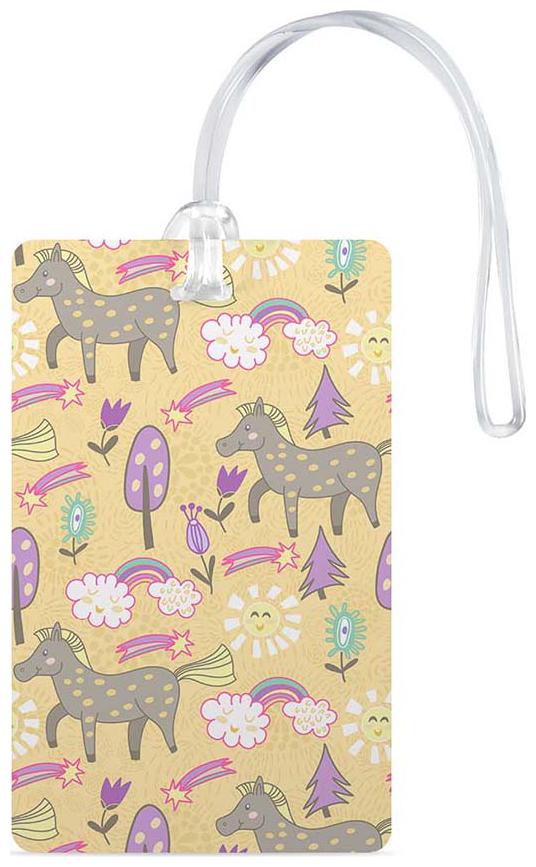 

Luggage Tags- Printed Colorful High Quality Gloss Finish PVC Travel Bag Tag with Silicon Strap- Ideal For Gift-100yellow