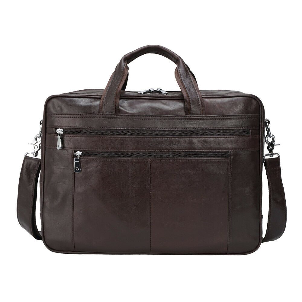 

Luxury Men s Leather 17 Laptop Satchel Briefcase Luggage Messenger Shoulder Bag