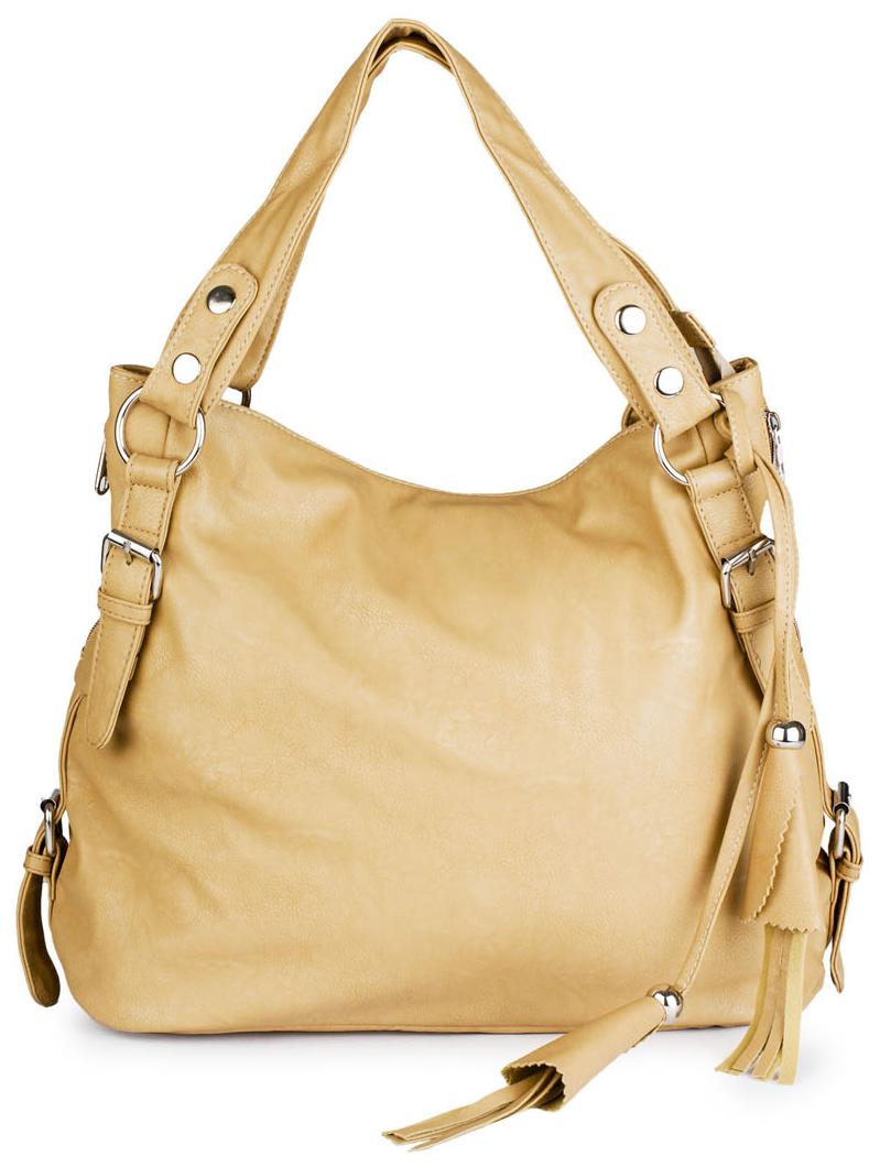 

Lychee bags Beige Faux Leather Handheld Bag