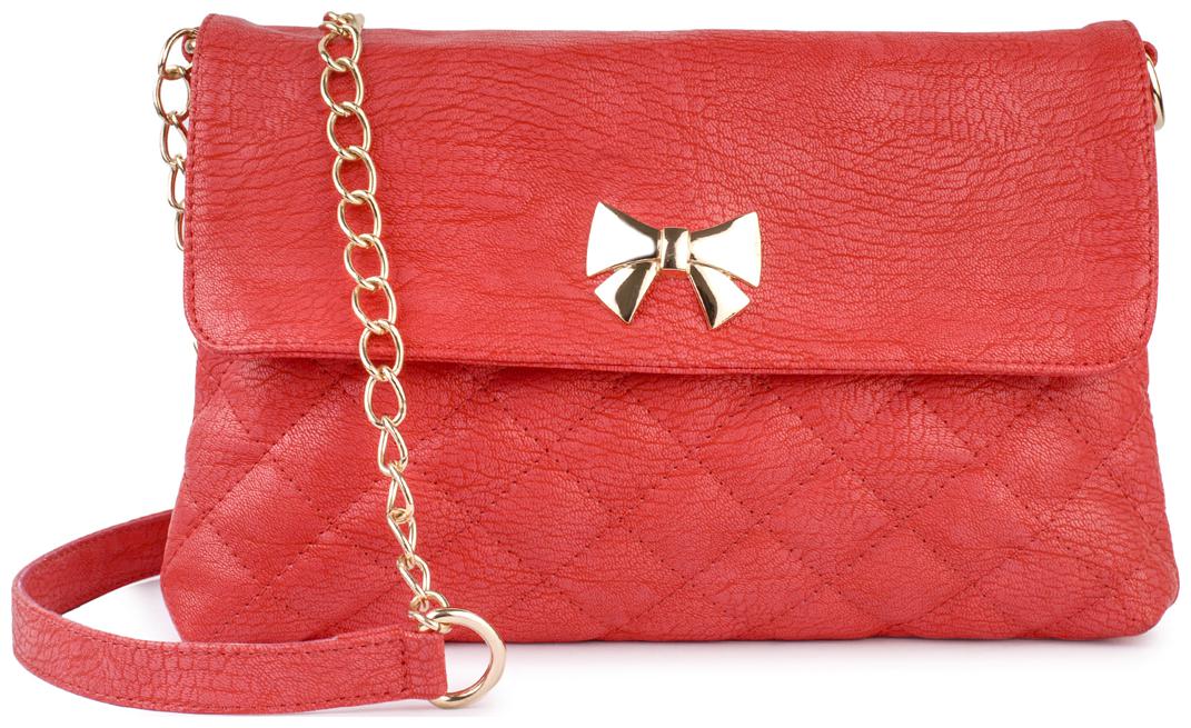 

Lychee Bags Red PU Solid Sling Bag