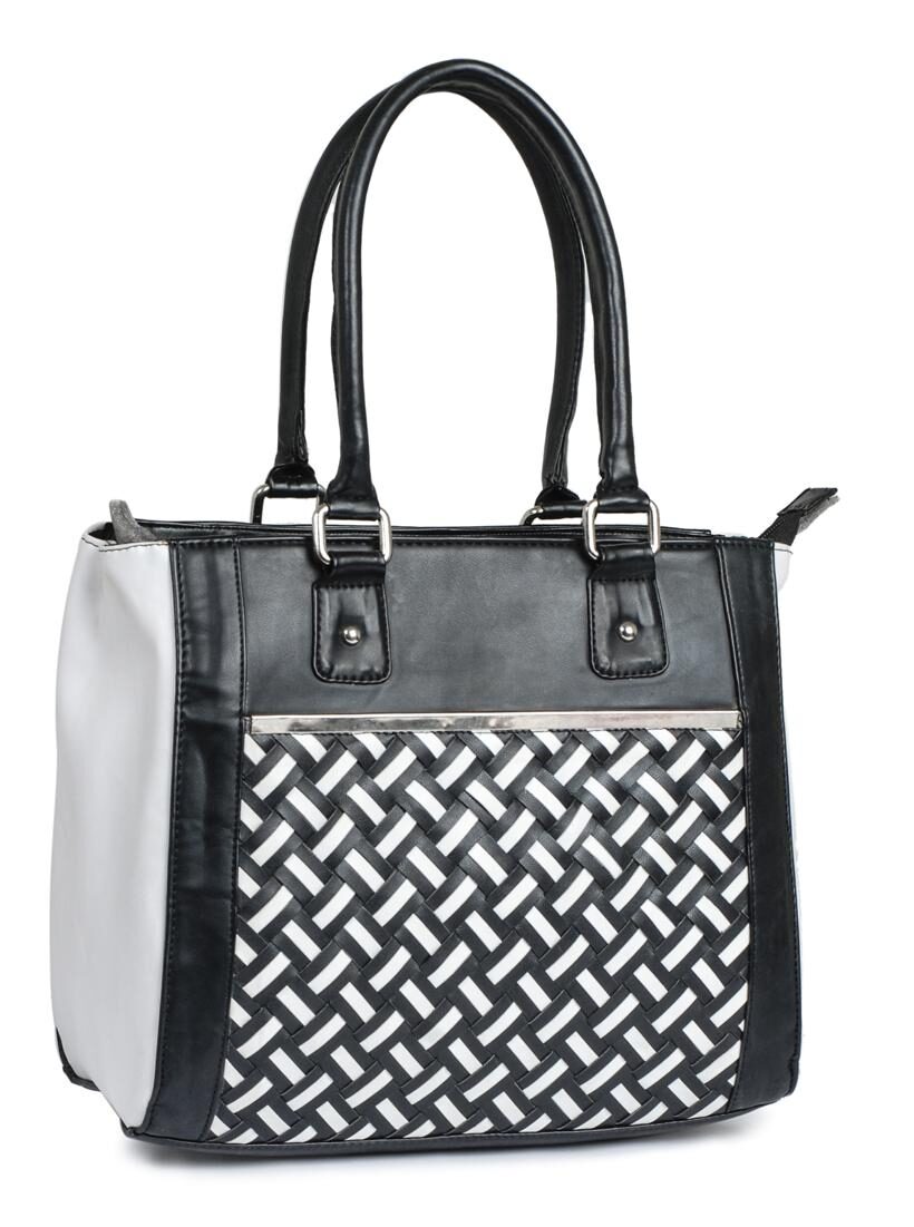 

Lychee bags Black Faux Leather Handheld Bag