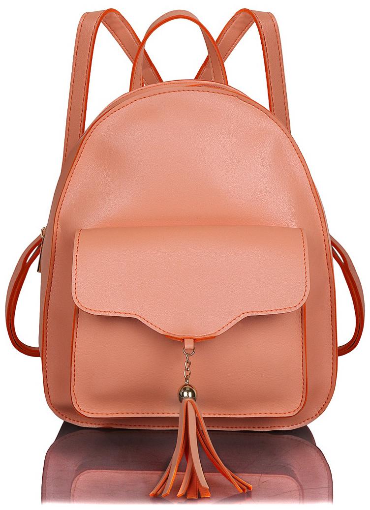 

Lychee bags Pink PU Backpack