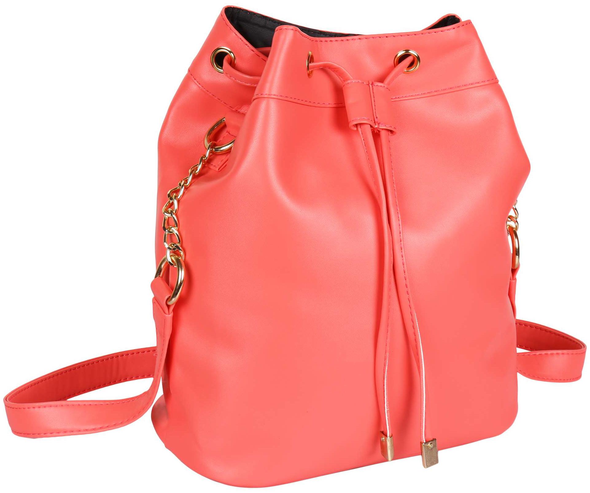 

Lychee bags Pink Canvas Solid Sling Bag