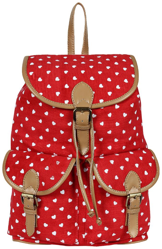 

Lychee bags Red Canvas Backpack