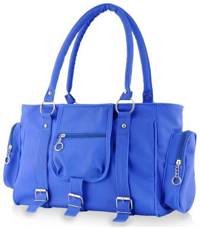 

Maeva Blue Synthetic Handheld Bag