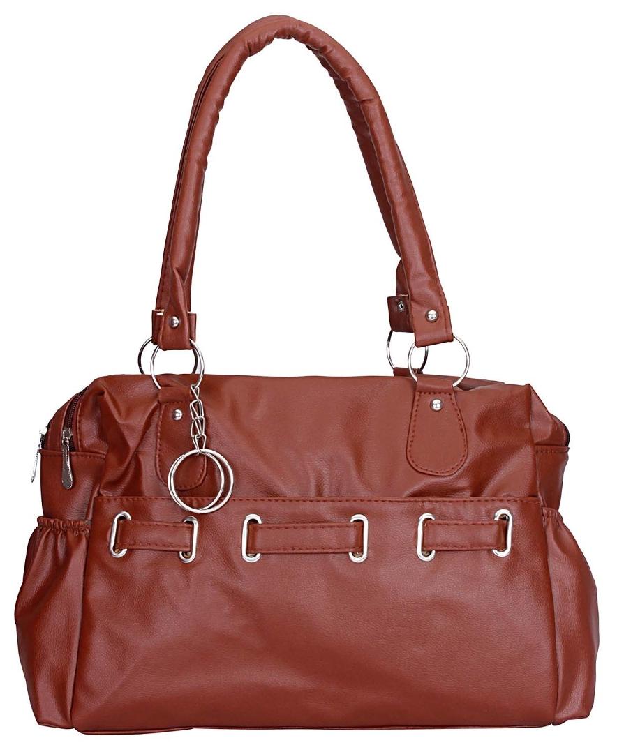 

Maeva Brown Synthetic Handheld Bag