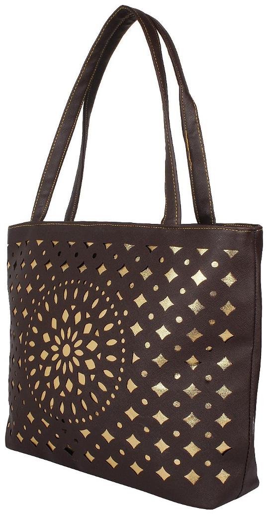 

Maeva Brown Synthetic Handheld Bag