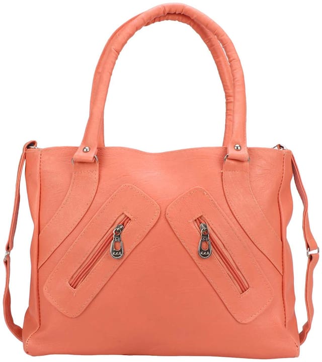 Maeva Regular Solid Handheld Bag Orange