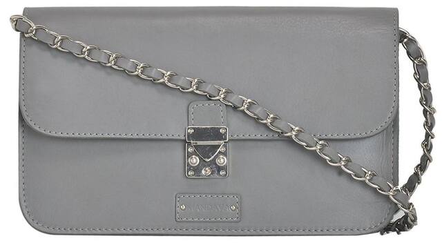 MANDAVA Small Solid Handheld Bag Grey