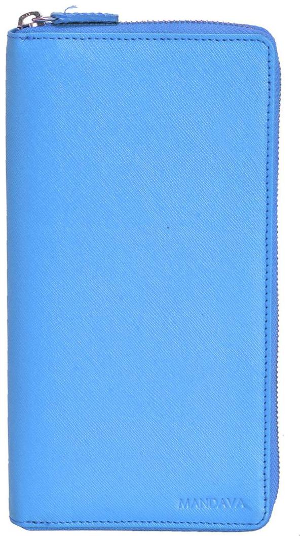 

Mandava Genuine Safiano Leather Turquoise Ladies Travel Wallet