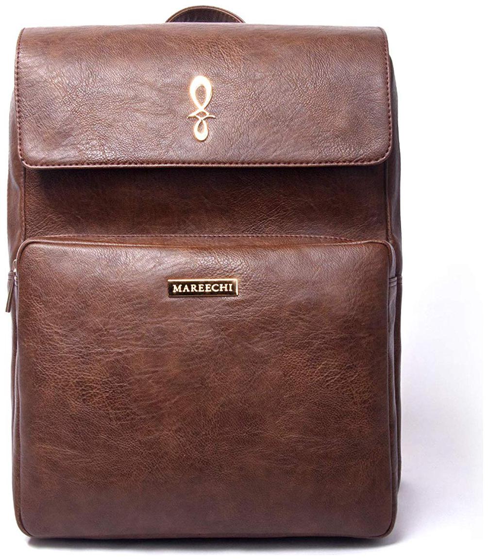 

Mareechi Brown Leather Laptop Backpack