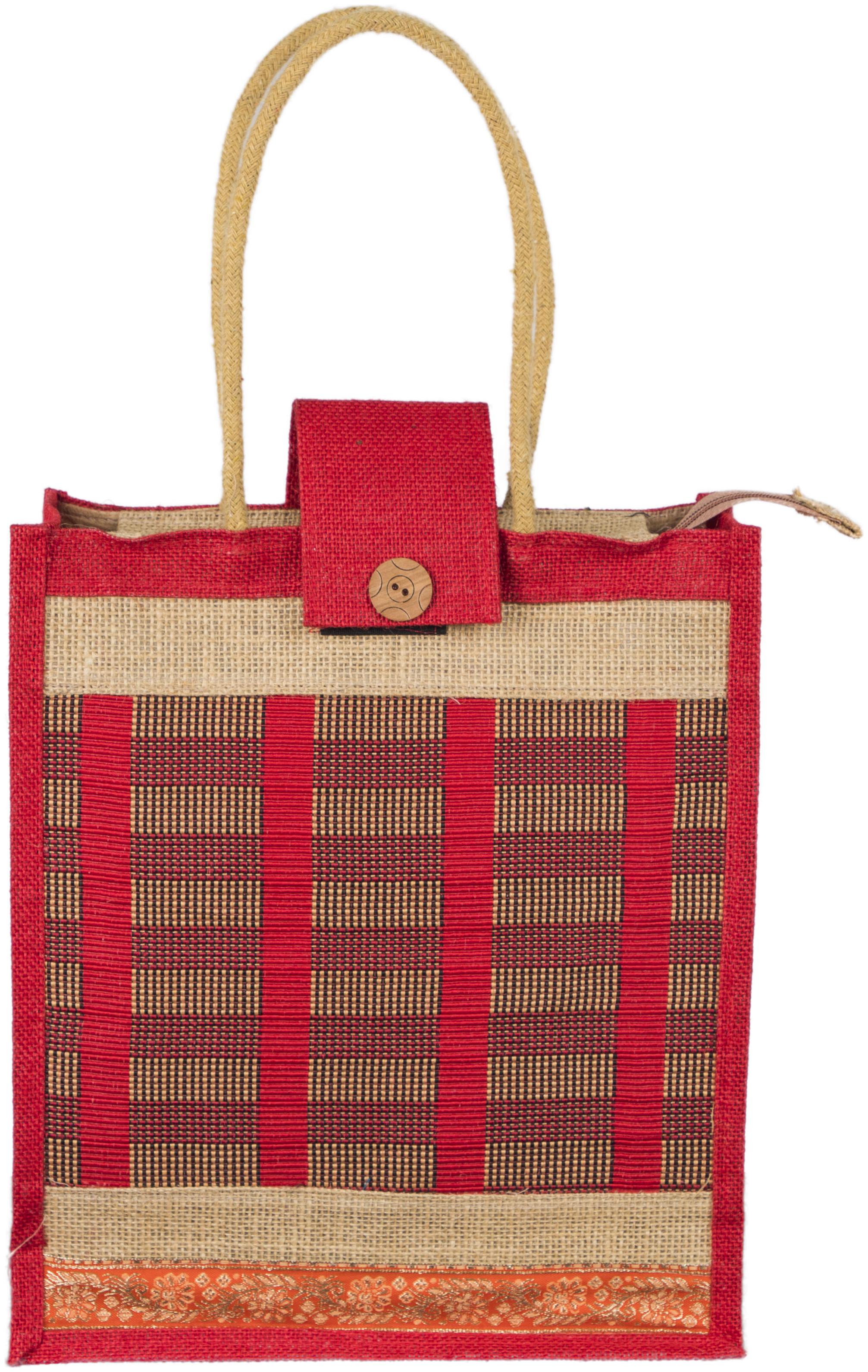 

Marina Eco Bags Red Jute Shoulder Bag