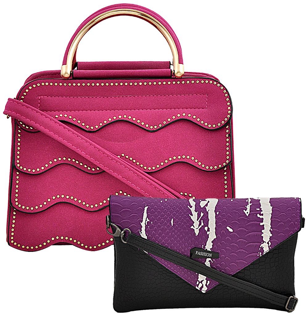 

Mark Keith Pink PU Handheld Bag