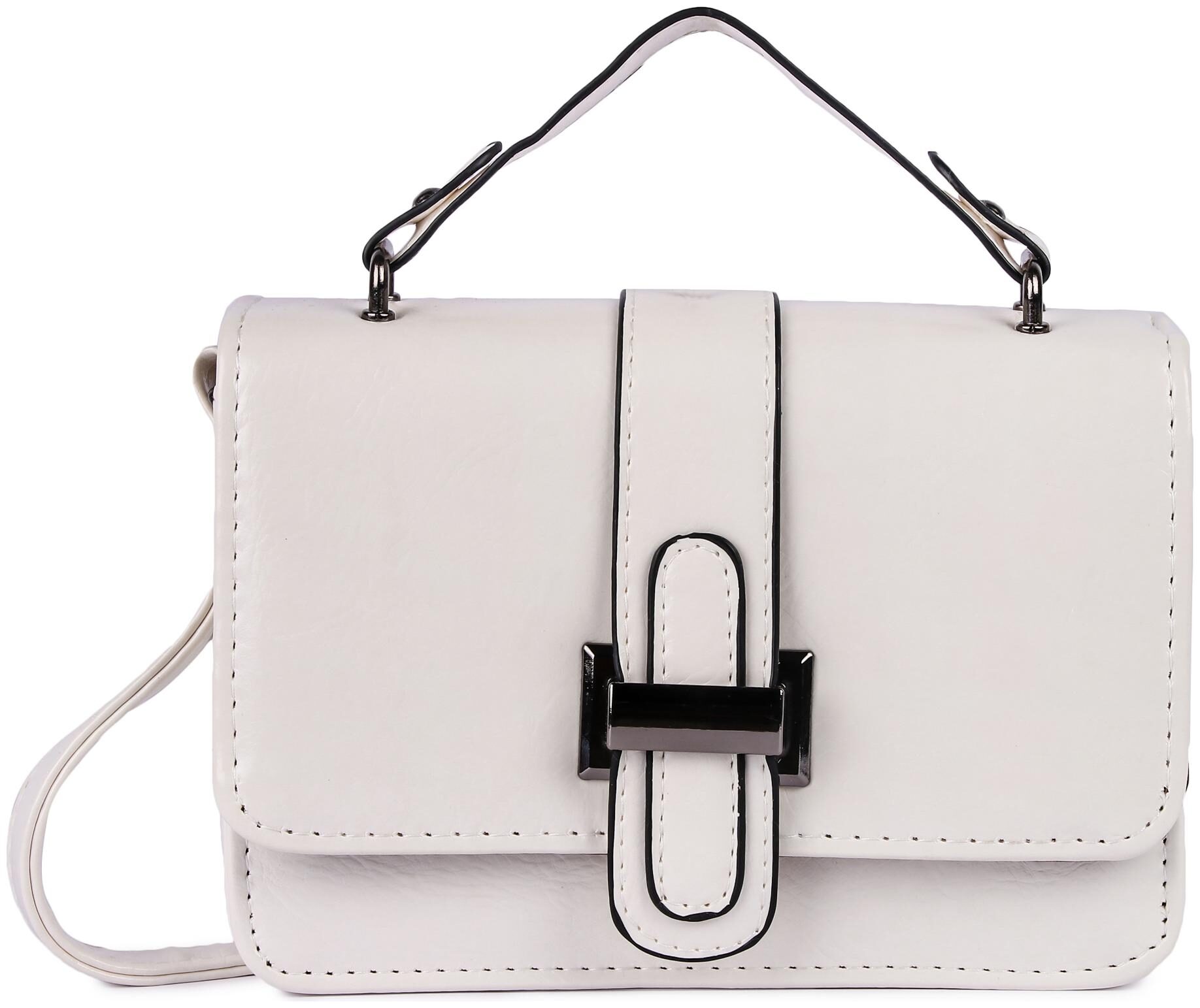 

Mark Keith White PU Handheld Bag