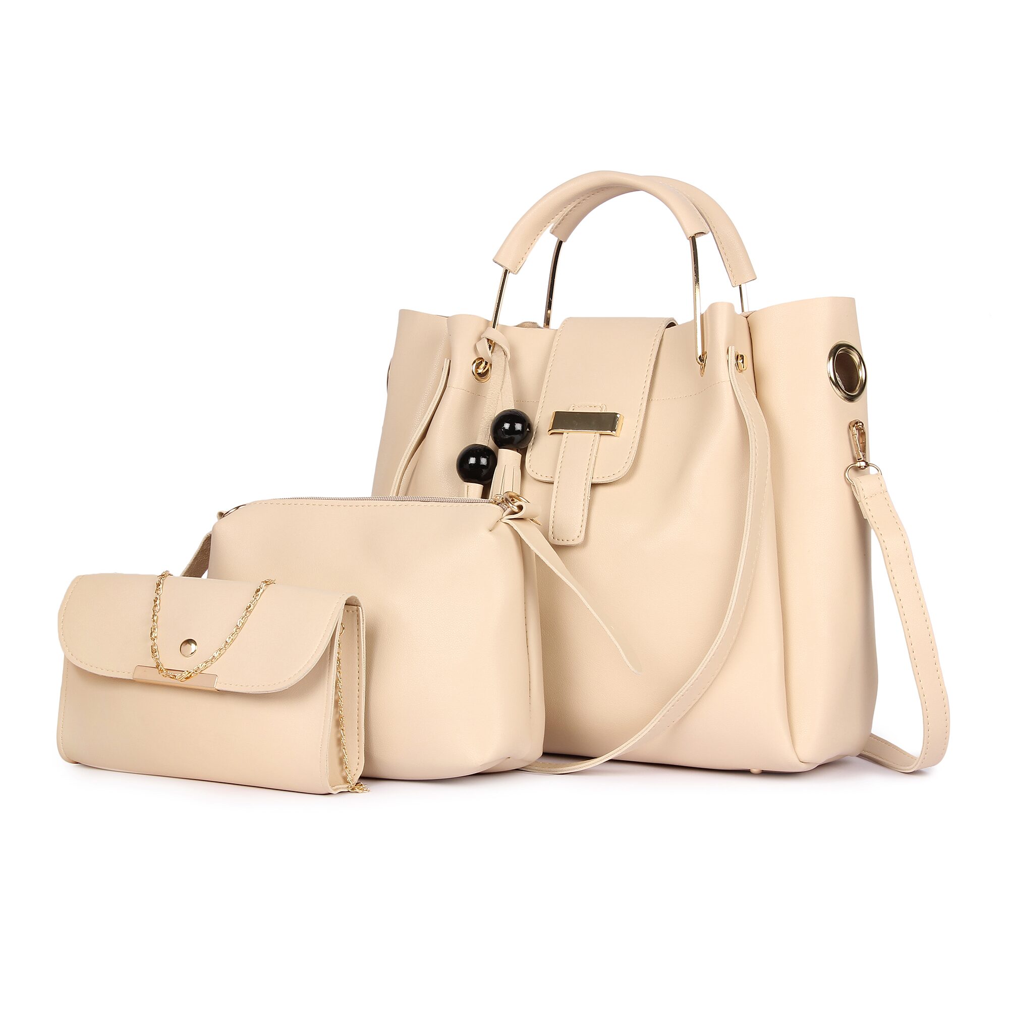 

Mark Keith Beige PU Handheld Bag - MBG 0583 BG