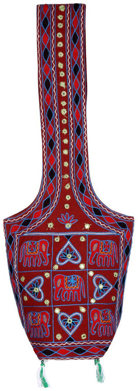 

Maroon Red Ethnic Sling Bag Mirror Work Cotton Sling Bags For Girls 15 X 8 X 17 Sling Bags For Women Girls Sling Bag By Rajrang