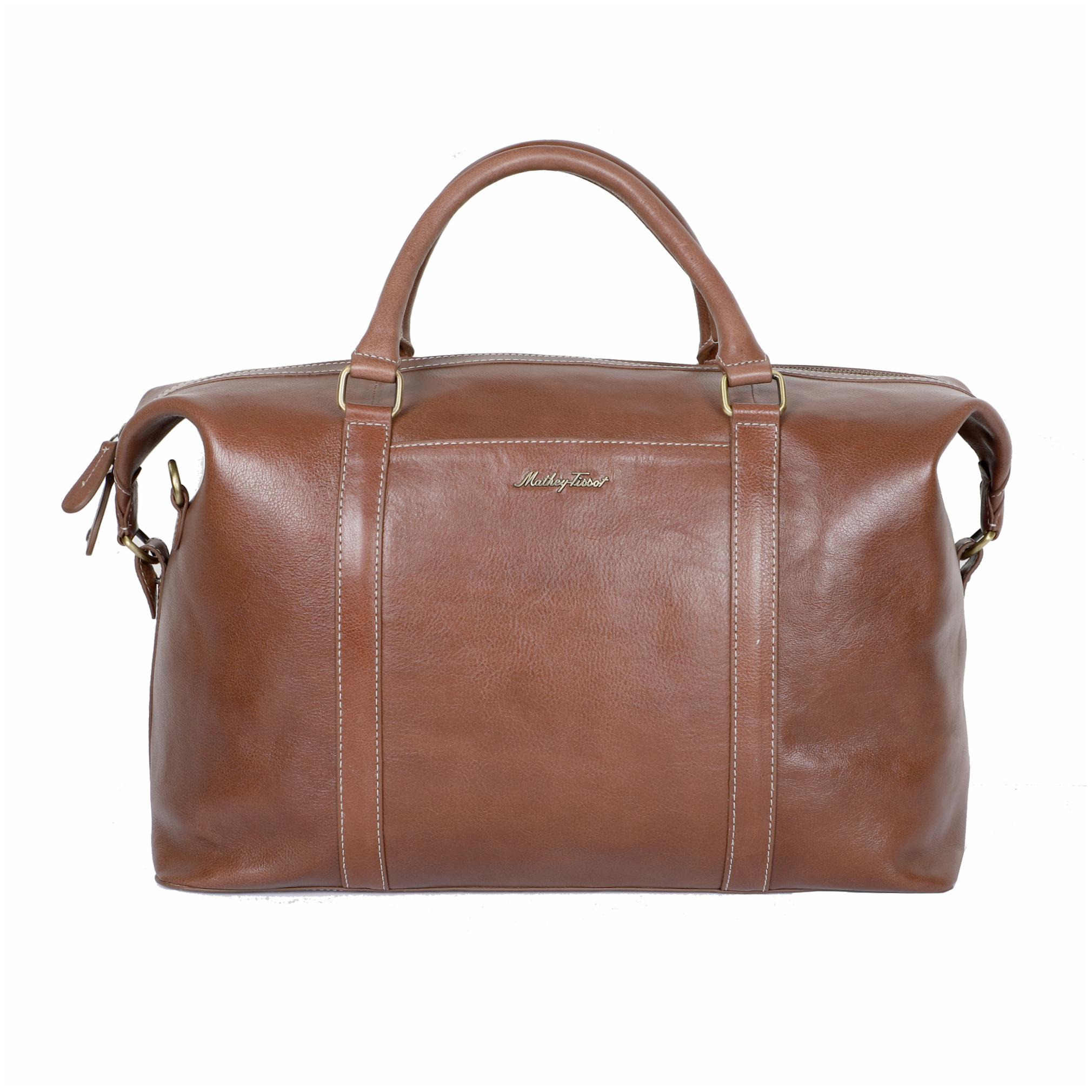 

Mathey-Tissot Genuine Leather Brown Duffle Bags - MTDB-02-BRN