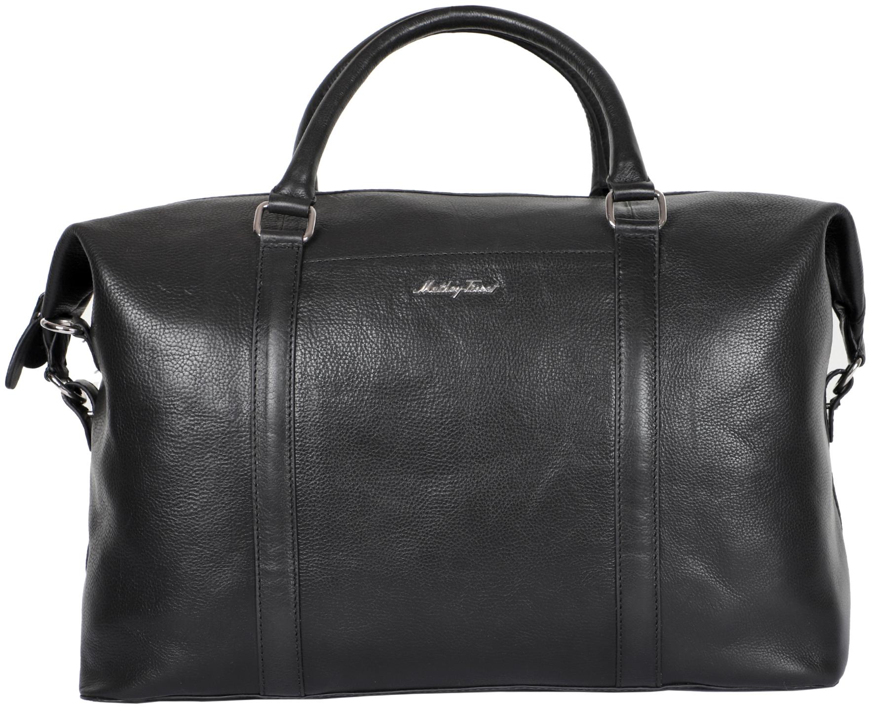 

Mathey-Tissot Genuine Leather Black Duffle Bags - MTDB-02-BLK