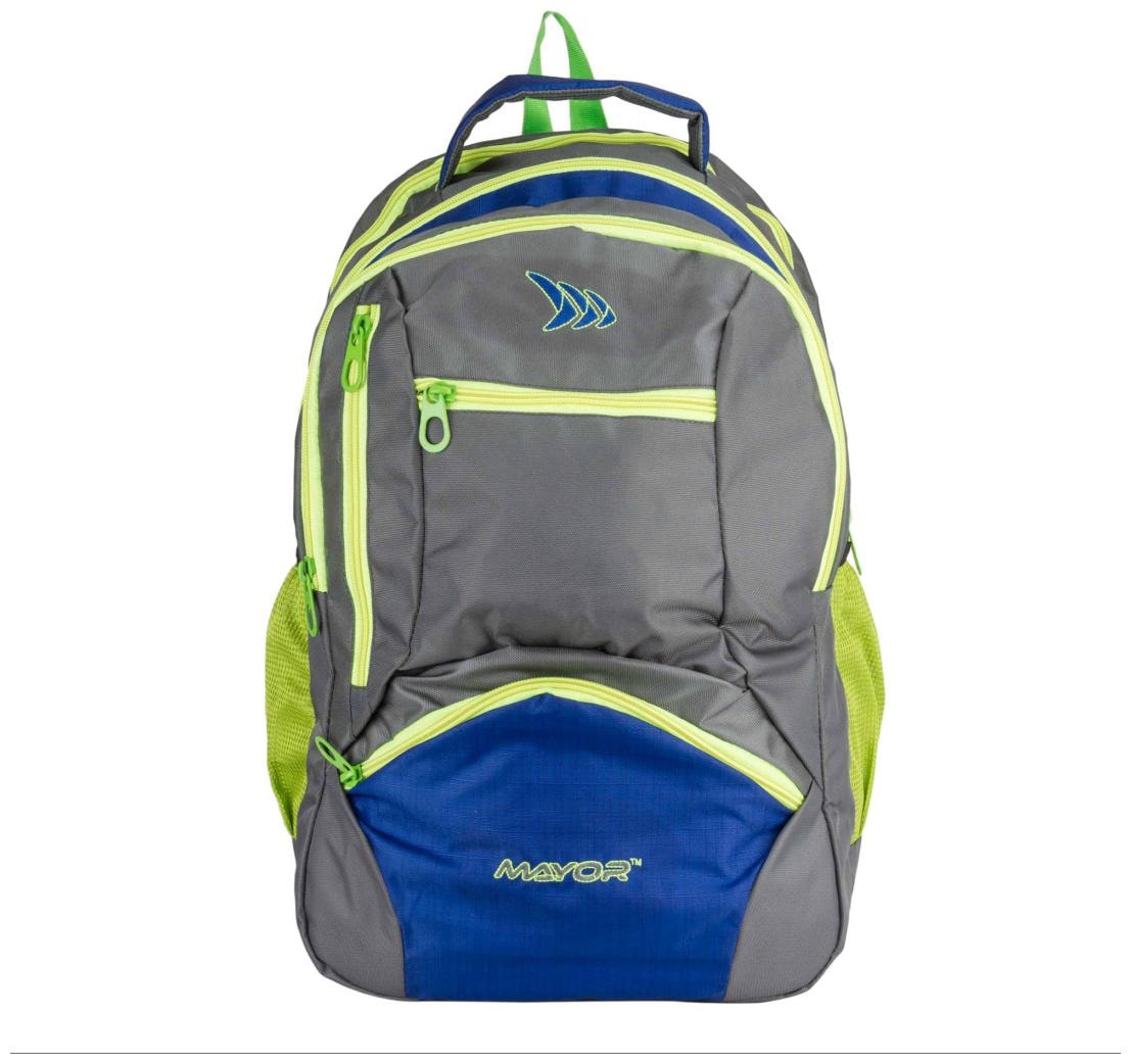 

Mayor Maxima Grey Lime Green Laptop Backpack