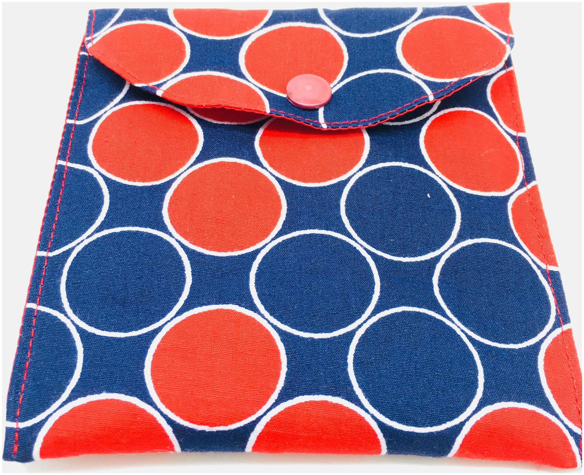 

Meher Collection Multi Color Sanitary Pad Pouch Single Pocket Red Lining