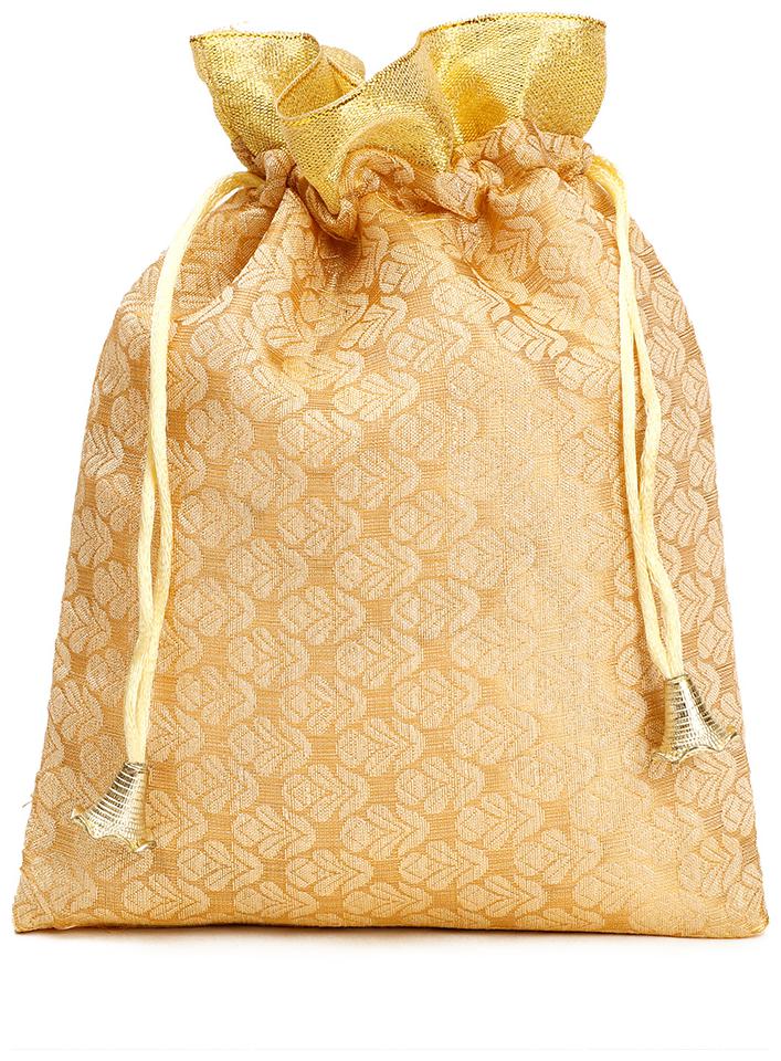 

Meher Collection Women s Ethnic Rajasthani Brocade Potli Bag for Return Gifts - Medium (Pack of 1 Cream)