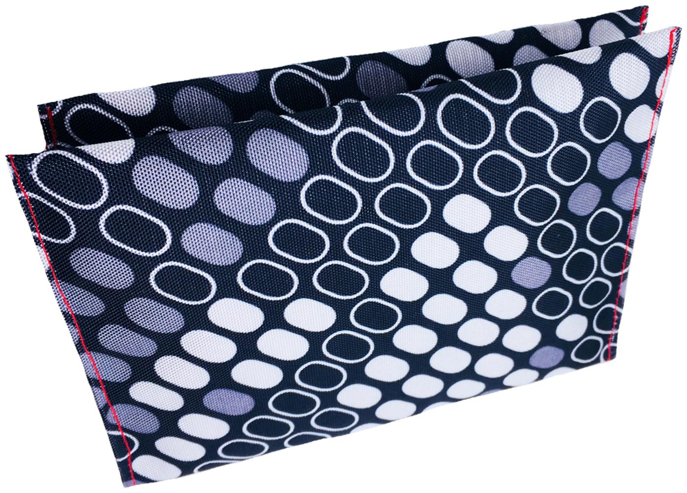 

Meher Collection Box Print 2 Pockets Sanitary Pad Pouch with Red Lining