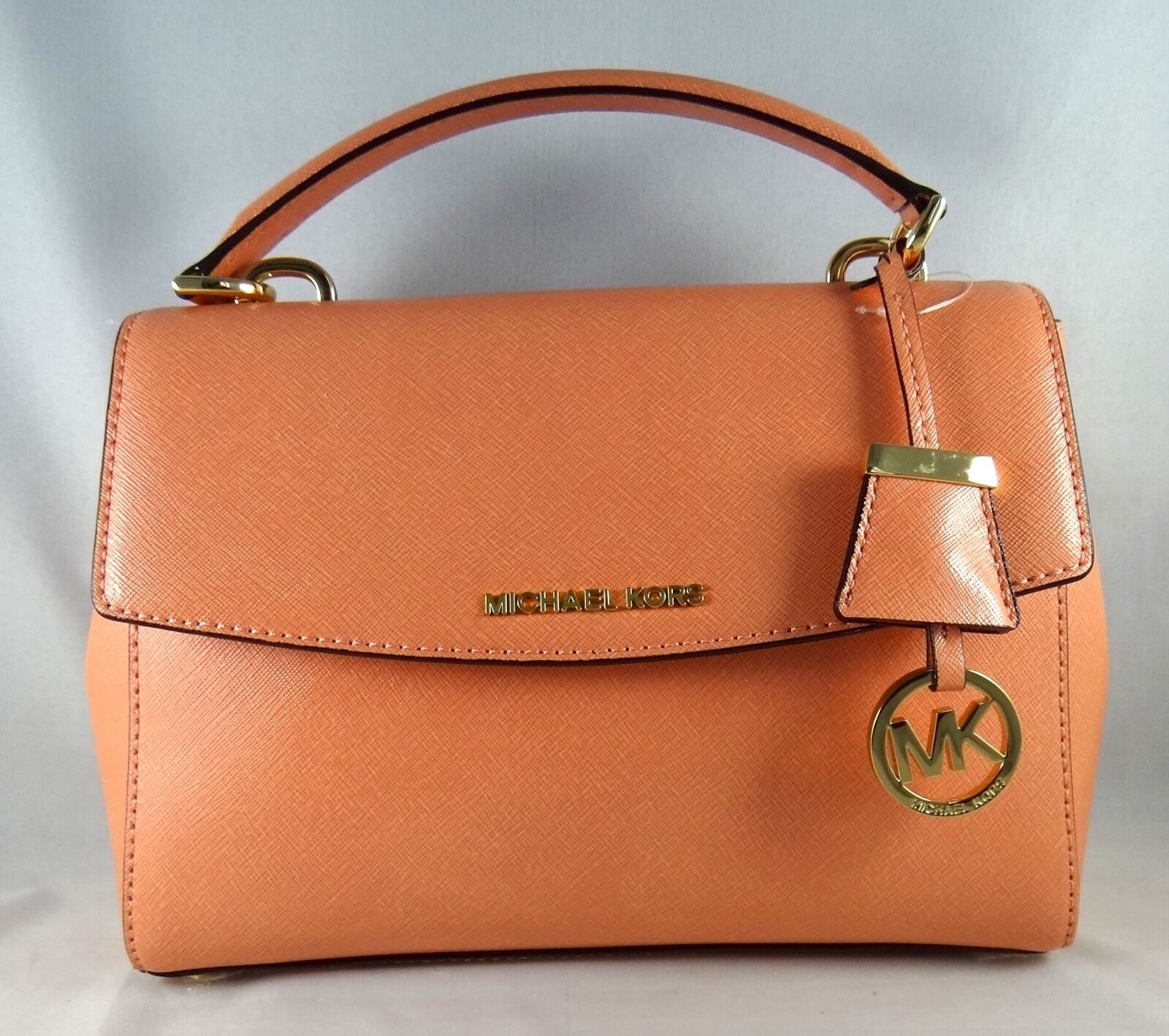 

Michael Michael Kors Ava Small Peach Leather Top Handle Satchel Bag