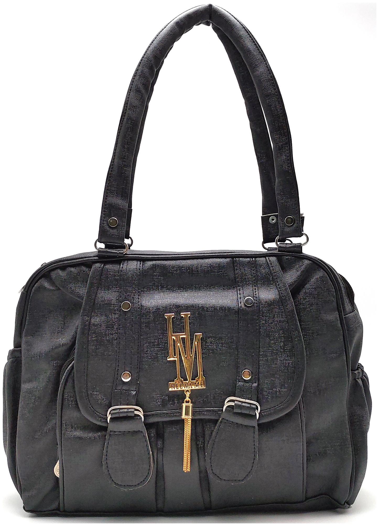 

MORGENCRAFTS Black PU Shoulder Bag